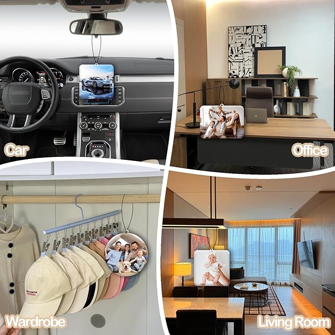 10-1000Pcs Custom LOGO Air Fresheners, Customized Bulk Car Air Freshener, Personalized Photo Company Text LOGO Air Fresheners Brand Wedding Gifts (Rount)