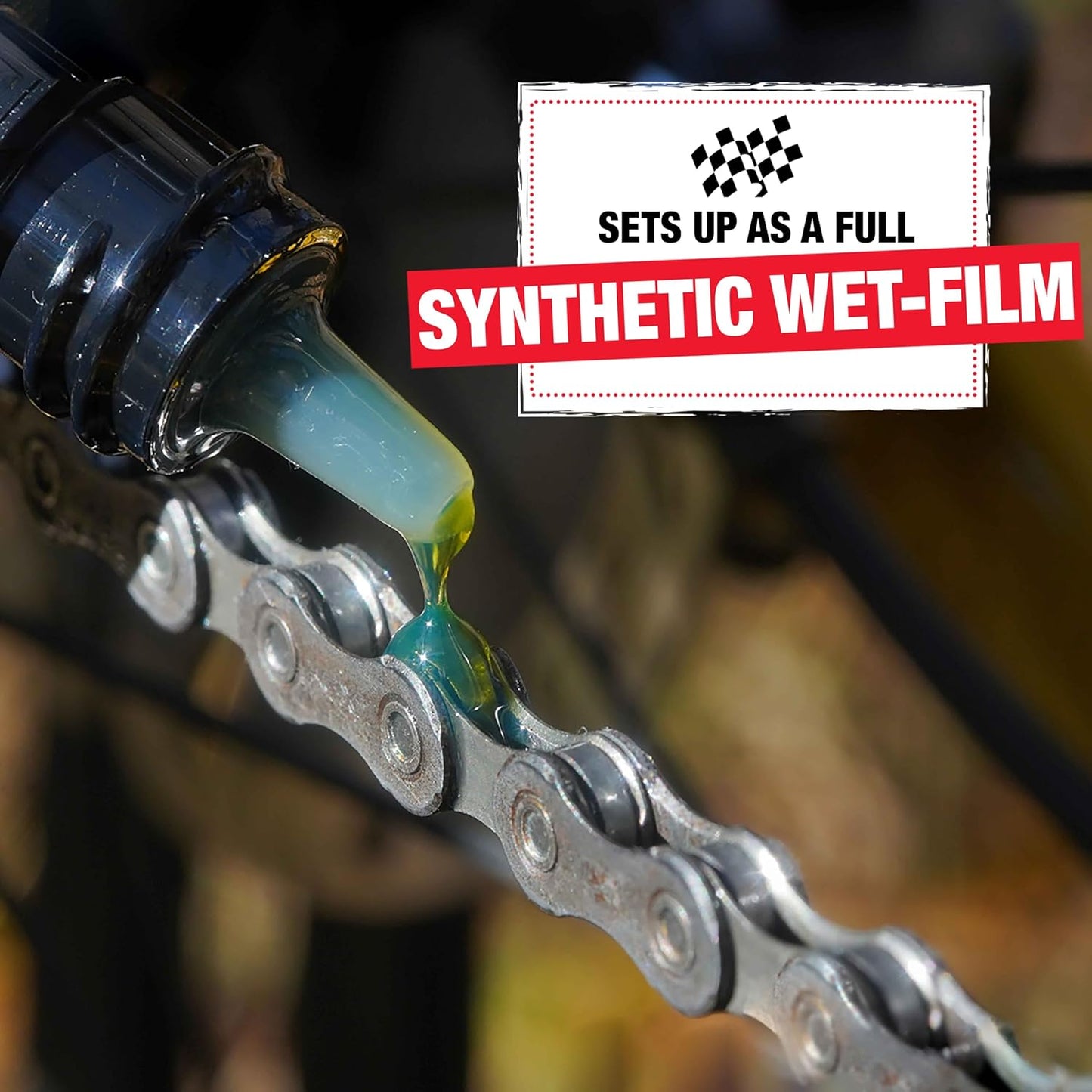 Finish Line WET Bicycle Chain Lube, 4-Ounce Drip Squeeze Bottle