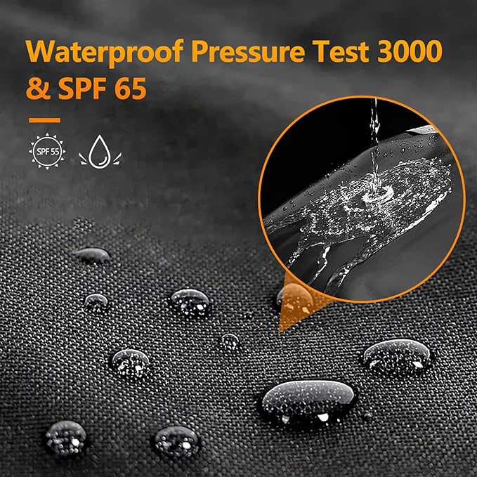 Motorcycle Cover Waterproof Outdoor Storage All Season Universal Weather Rain Snow Sun Winter Durable with Lockhole Night Reflective Black Oxford 116" Extra Large Heavy Duty Touring Protection