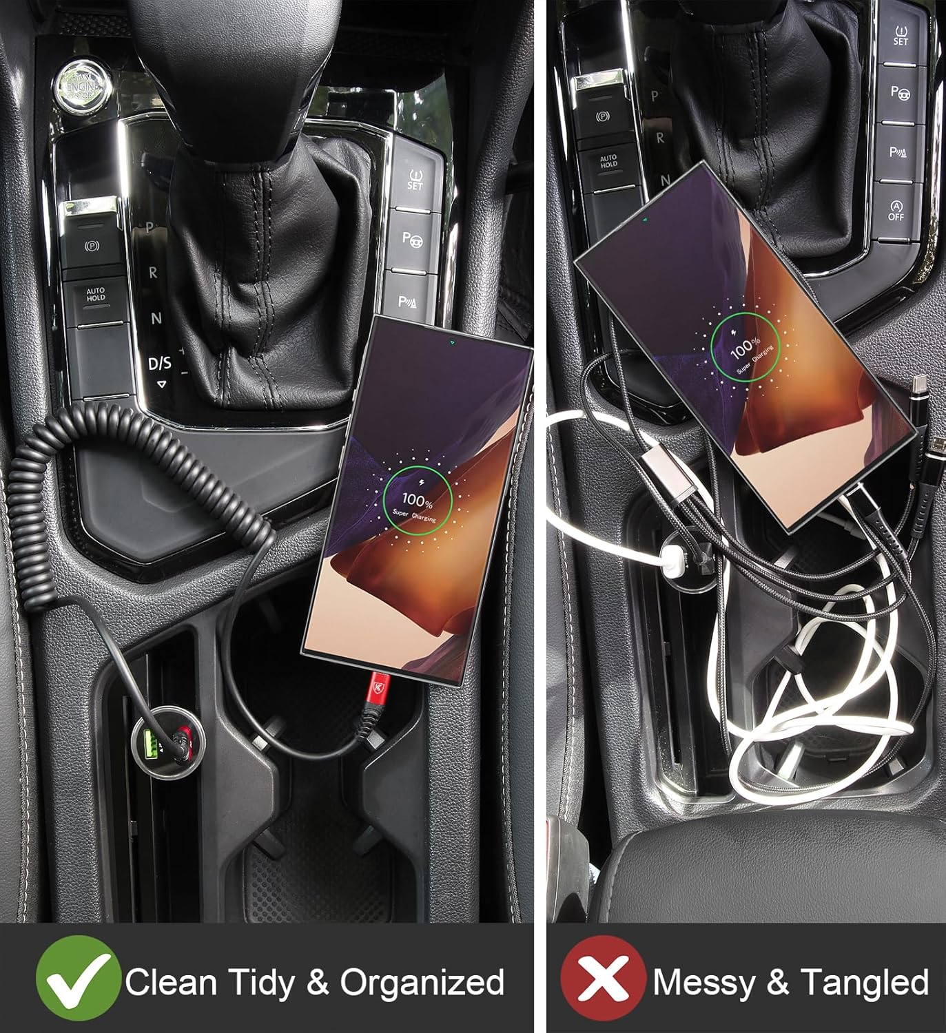 Coiled USB A to USB C Cable for Car 6FT 2Pack USB C Charger Cable Fast Charging Type C Charger Cord USB-C Cable Compatible with iPhone 16/15/Plus/Pro/Pro Max/Samsung Galaxy S23 A20 - Red