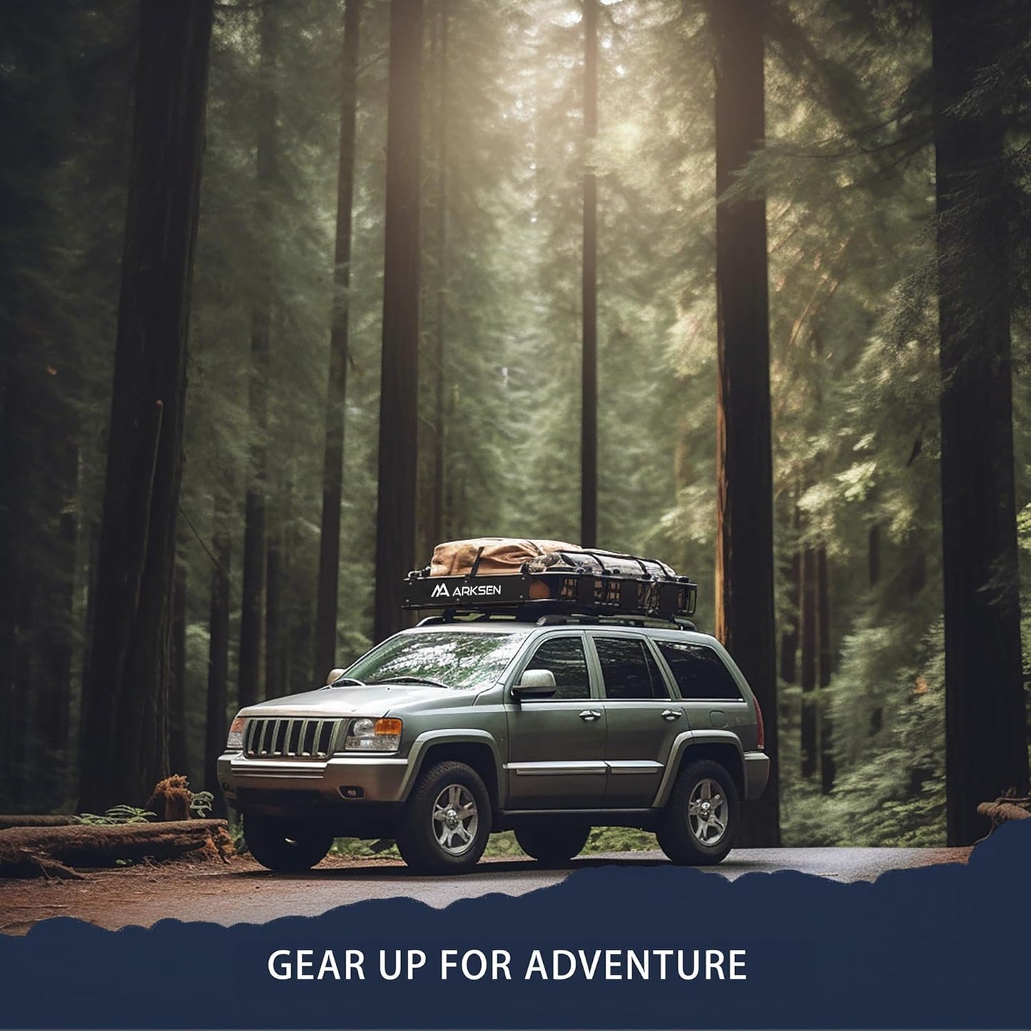 ARKSEN 84 x 50 x 6 Inch Universal Extra Wide 150LB Heavy Duty Roof Rack Cargo with Extension Car Top Luggage Holder Carrier Basket for SUV, Truck, & Car Steel Construction