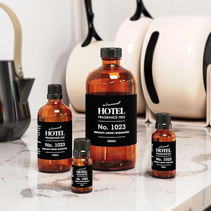 AirScent Hotel Diffuser Oil No. 1023 Inspired by The Baccarat Hotel Scent - Love Affair Fragrance Oil for Ultrasonic and Waterless Diffusers and Crafting - 10 mL, 0.34 fl oz Glass Bottle with Dropper