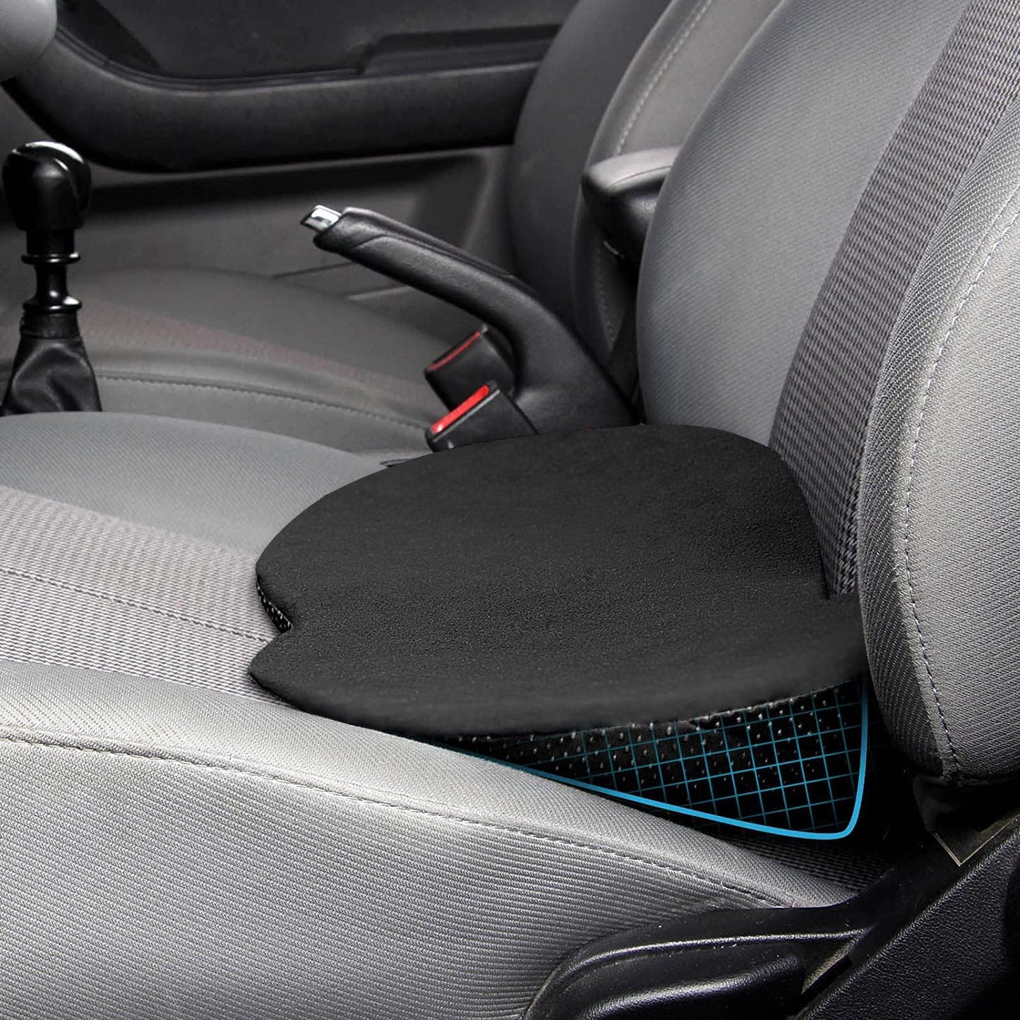 Car Seat Cushion - Memory Foam Car Seat Pad - Sciatica & Lower Back Pain Relief - Car Seat Cushions for Driving - Road Trip Essentials for Drivers(Classic Black)