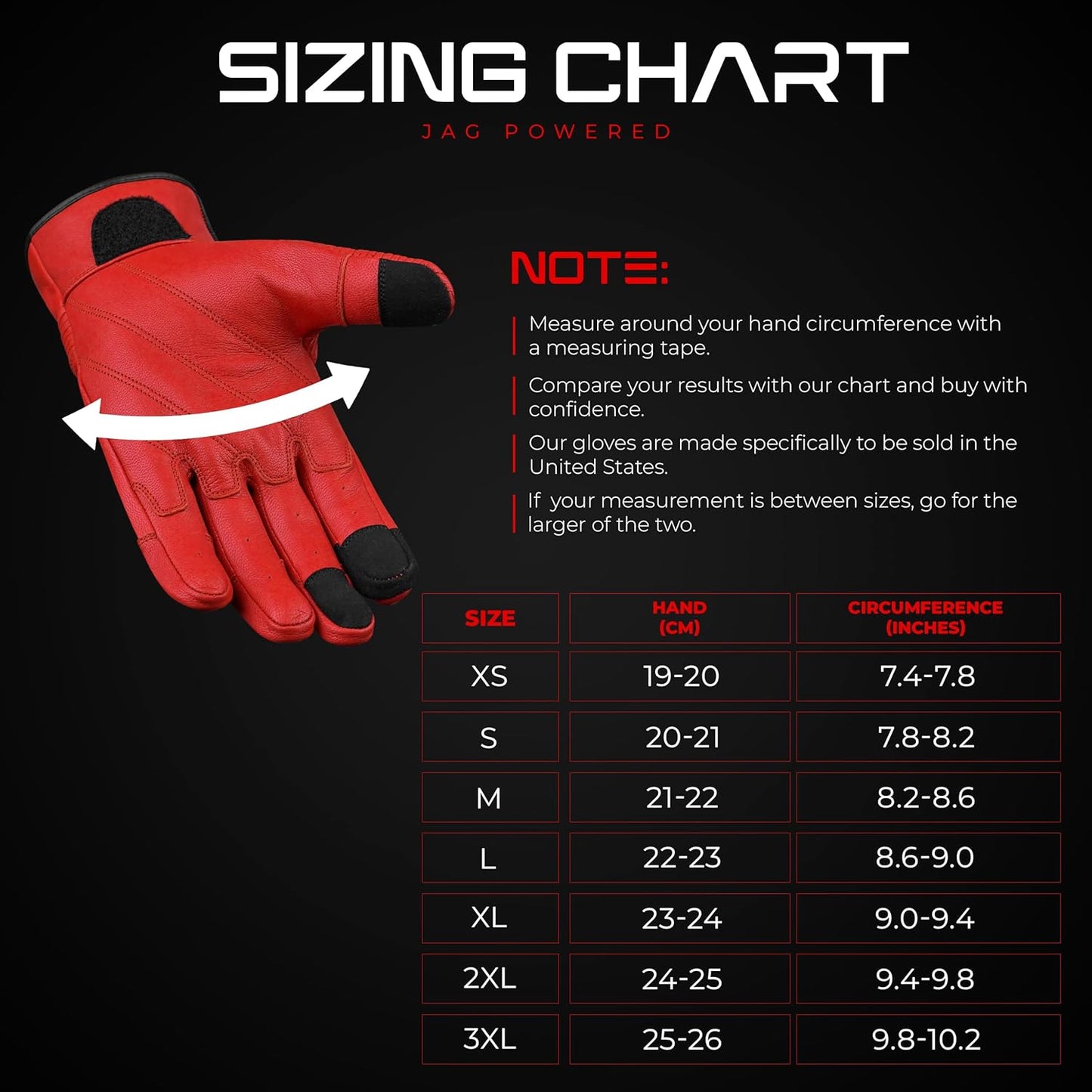 J.A.G. Motorcycle Gloves - Premium Leather Perforated Motorcycle Gloves for Men with Knuckle Protection | Touchscreen Motorbike Riding Gloves