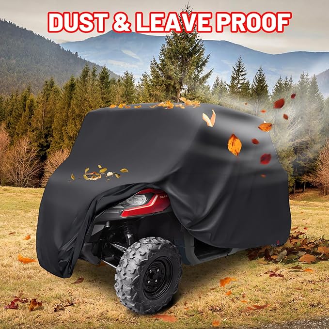 StarknightMT UTV Cover 4-6 Seater,Large 420D Waterproof Cover Compatible with Defender MAX PRO/X3 MAX/Wildcat/Prowler/Viking/Ranger Crew/RZR XP 4/Teryx4/Mule Pro/Gator XUV 590 with Reflective Strips