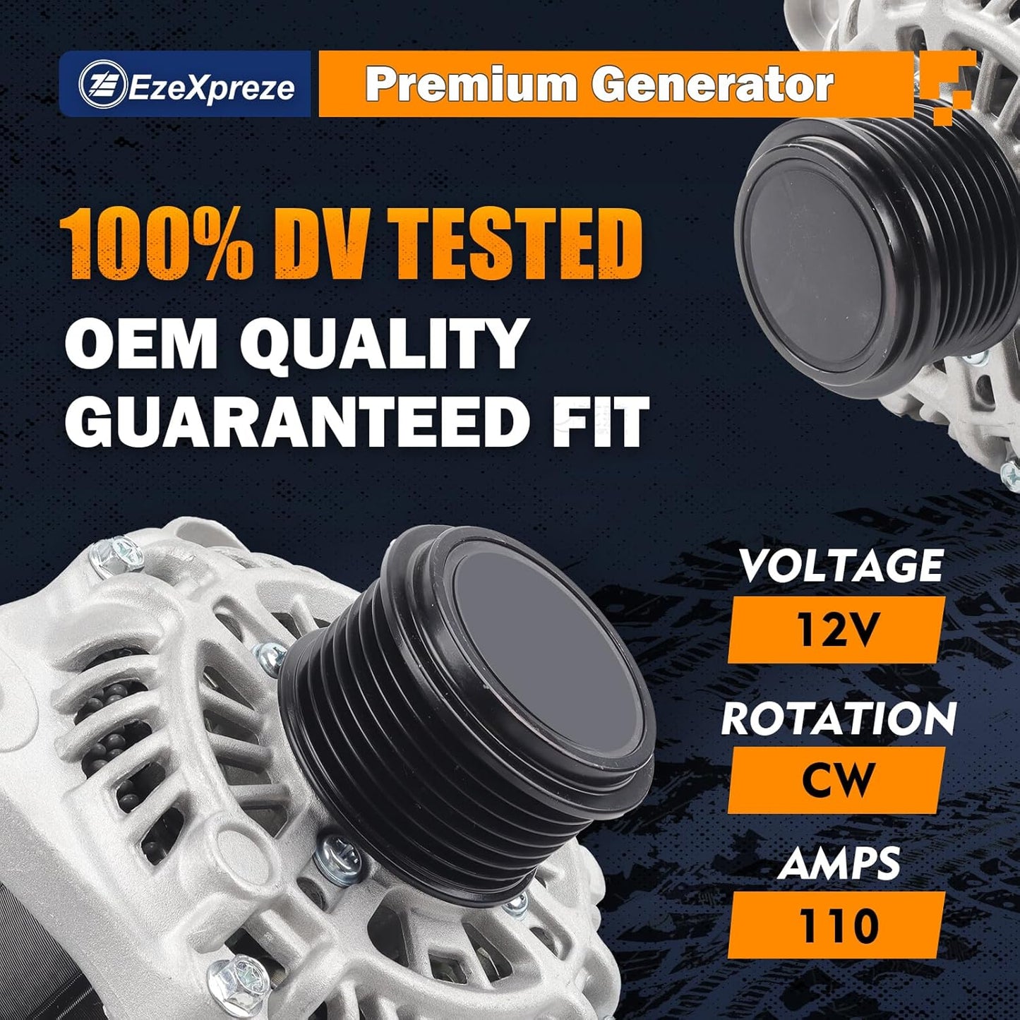 EZEXPREZE Alternator for Honda Accord 2.4L 2013 2014 2015 2016 2017 Automatic CVT Transmission, 31100-5A2-A02, 31100-5A2-A02RM, AHGA88, 14489, 11999, A5TL0581ZC