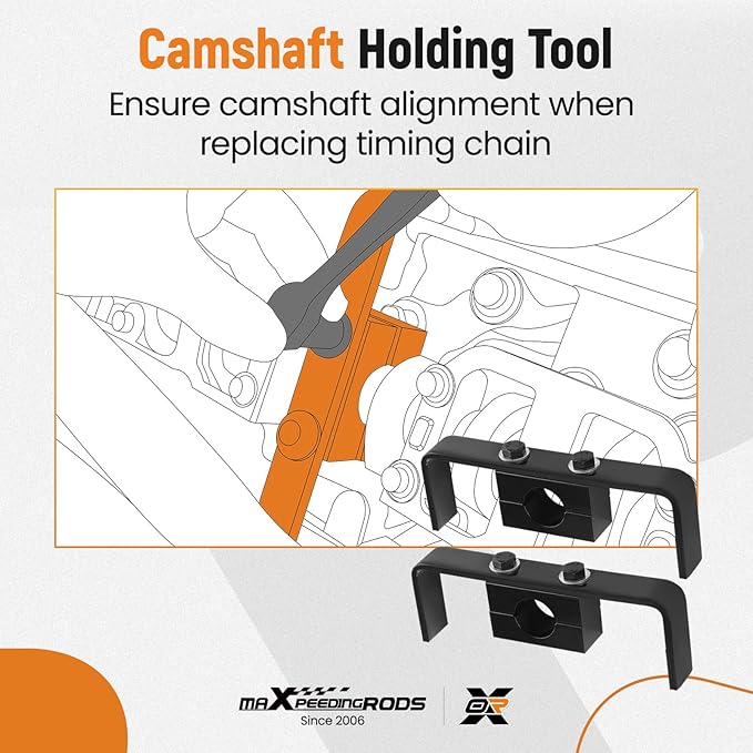 maXpeedingrods Crankshaft Positioning Tool& Camshaft Holding Tool Compatible with Ford F150 F250 F350 F450 (F-Series), Expedition, Econoline 4.6L& 5.4L & 6.8L V8 V10, Replaces 6024, 6477, 303-557