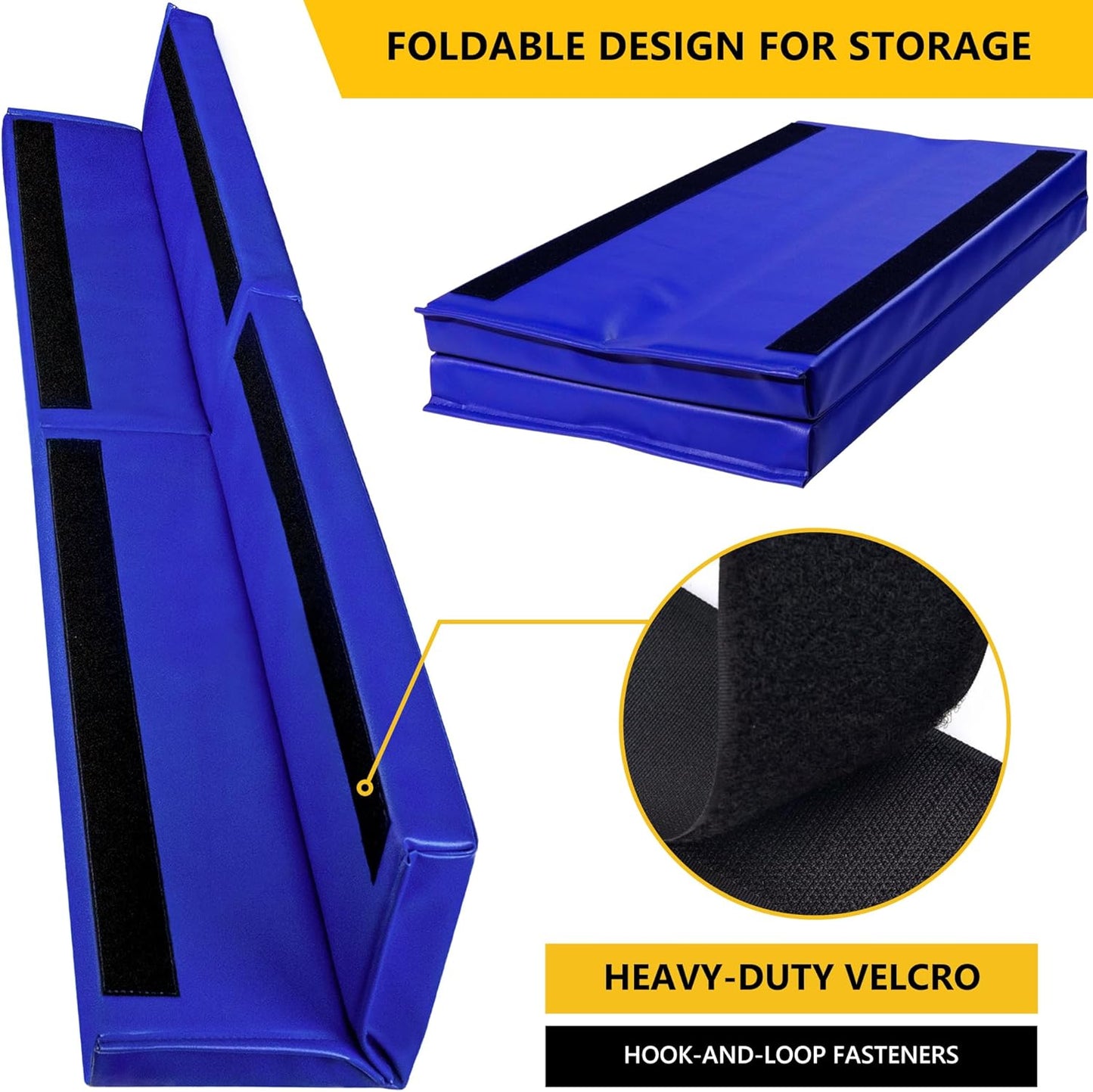 Wall Corner Guards & Edge Protector, Heavy Duty Wall Corner Protective Safety Padding, All-Weather 2 Sides Corner Pad for Gyms, Basketball Court, Playrooms, Garages,etc. (Blue, 6FT Tall 6in Sides)