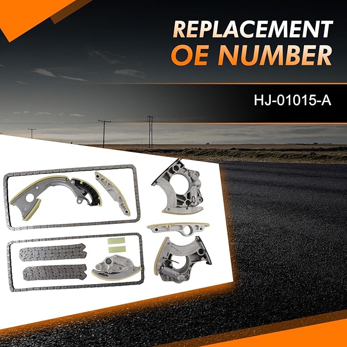 HJ01015A Engine Timing Chain Kit Compatible with AUDI Q5 A6 3.2L 3.0L V6 A8 S6 S7 S8 4.0 V8 CCAA CALA Engine Timing Set Replace # HJ01015A