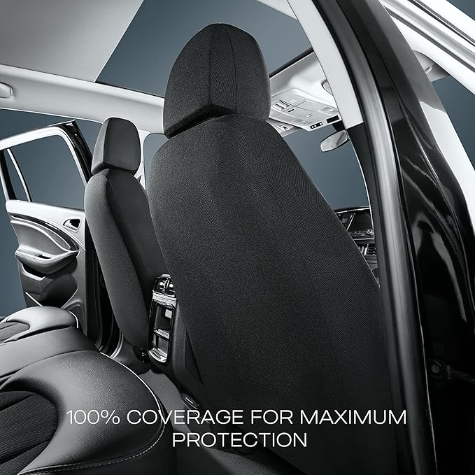 Skechers Car Seat Covers, Work Leather Seat Covers 5-Times Stronger Built-in Webbing, Oxford Fabric Seat Cover Full Sets, Airbag Compatible, Automotive Comfort for Cars, Trucks, SUVs,Grey