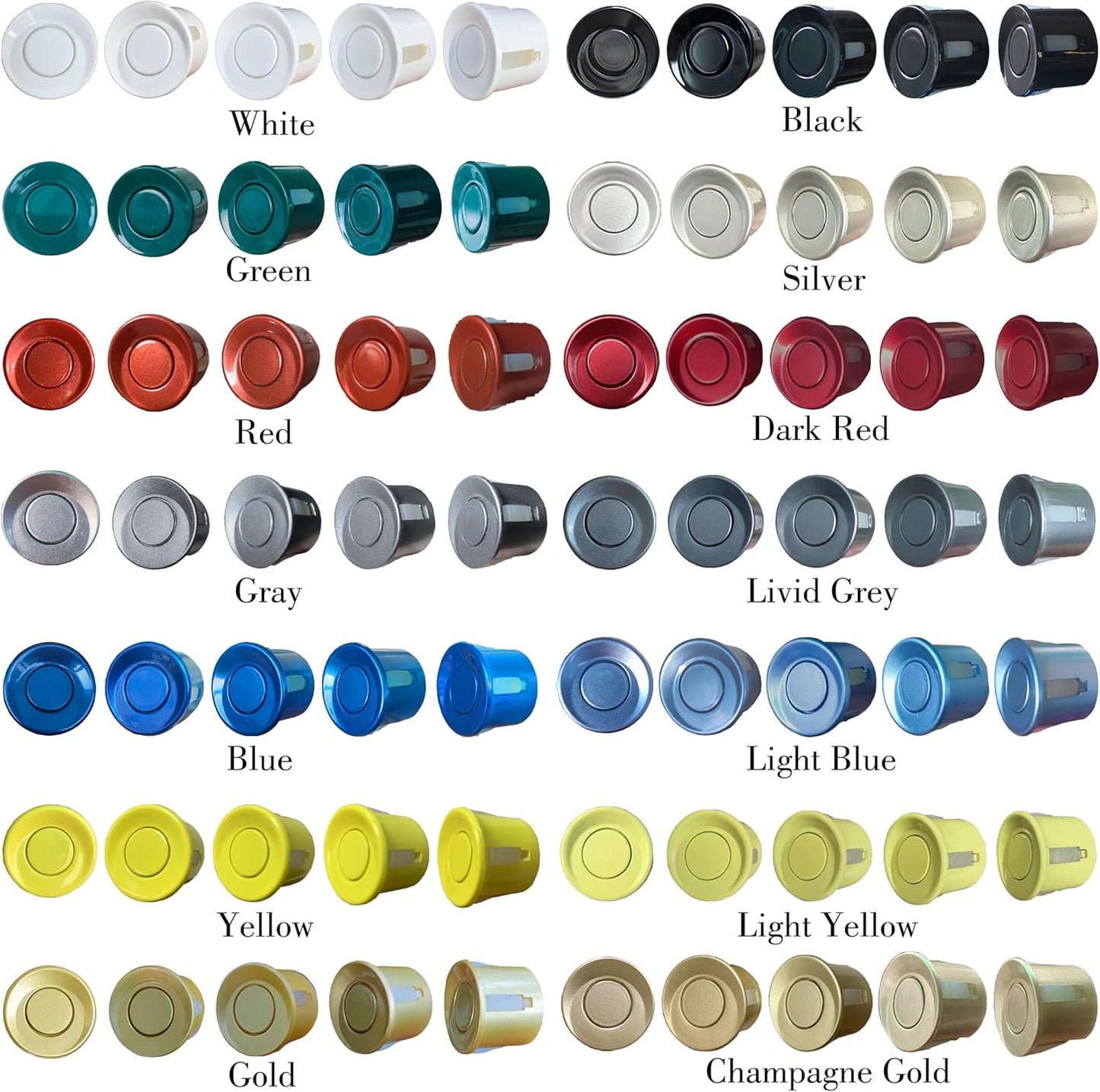 16 Color Options Parking Sensor Kit Backup Sensor Kit Reverse Sensor for Car Sensore de Reversa para Carro Adjustable Alarm Sound Professional Safety System（Green）