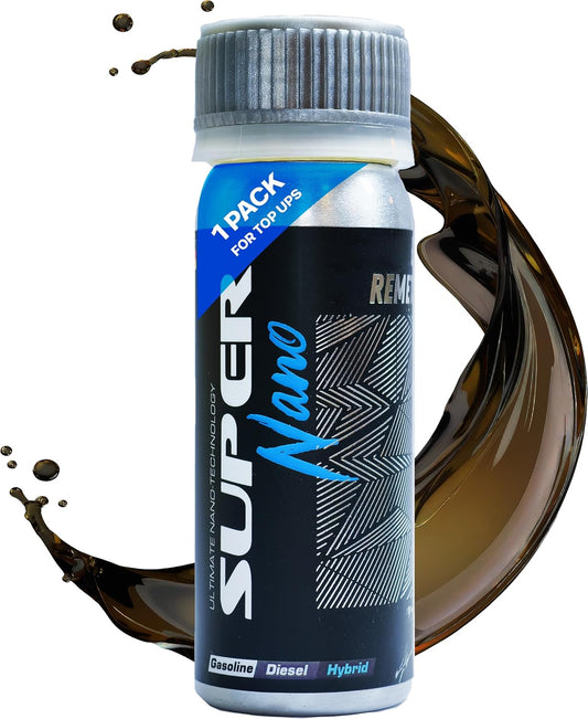 Pro Oil Additive for Car Engine - SuperNano Engine Remetalizer - Engine Flush with Advanced Nanoparticle Technology for Engine Wear Repair and Oil Treatment - Compatible with Gas, Diesel & Hybrid-50g