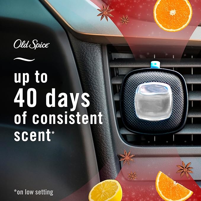 Febreze AUTO Air Freshener, Odor-Fighting Automotive Vent Clip, Old Spice Swagger Scent, 8 Count