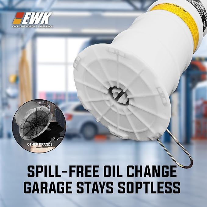 EWK 6.5L Pneumatic/Manual Oil Extractor, Oil Change Pump for Automotive Fluids Vacuum Evacuation, Fluid Extractor Pump Tool for DIY Mechanics