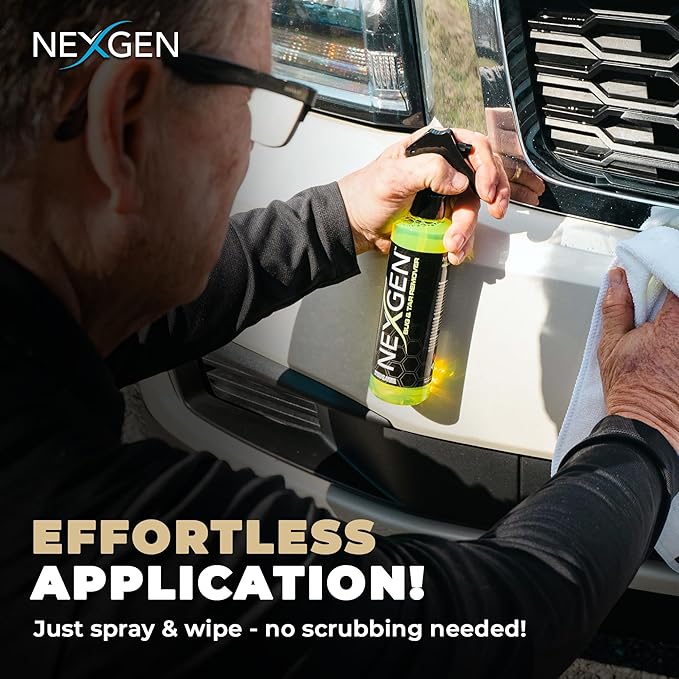 Nexgen Bug and Tar Remover (16oz), Ultimate Car Cleaner for a Pristine Finish - Gentle Yet Effective Bug & Tar Remover for Cars Exterior - Car Cleaning Supplies – No-Scrub Application for Easy Use