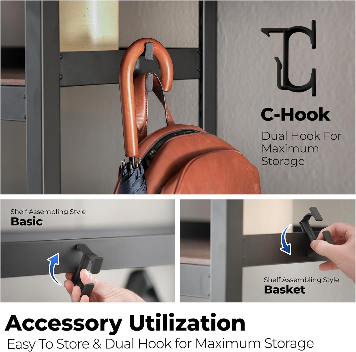 HOMEDANT House 5-Tier Metal Rolling Cart Shelf Rack Casters Heavy Duty Laminated Wheel Shelving Unit Adjustable Utility Storage Shelves Organizer Shelf Kitchen Garage 36.2" W x 16.5" D x 69.5" H 4Pack