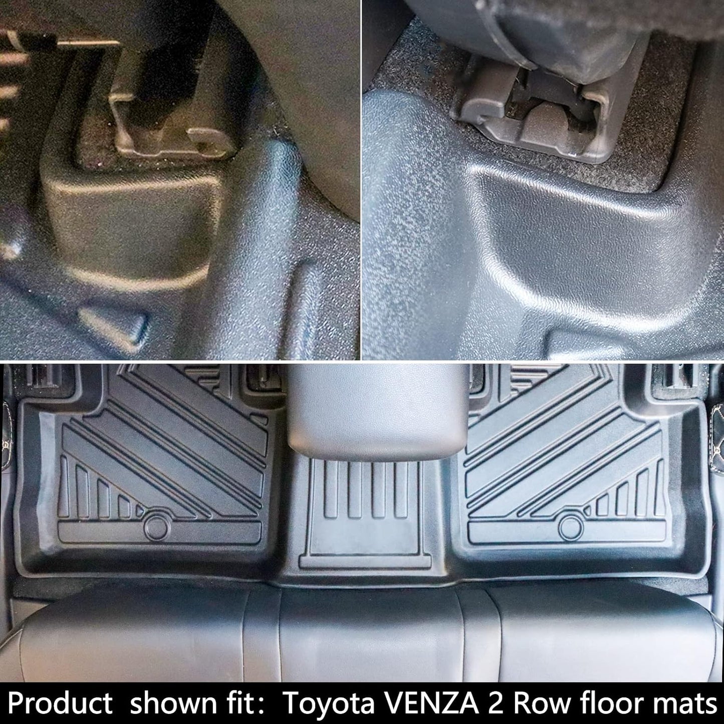 All -Weather Floor Mats Fit for Toyota Venza 2025 2024 2023 2022 2021 Trunk Mats，Rubber Car Cargo Liners Protector for 2021-2025 Toyota Venza Accessories，Anti-Slip Floor Mats 2 Row & Cargo Liners