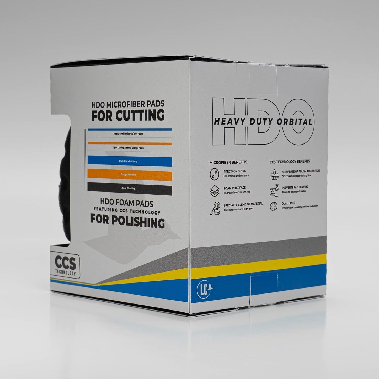 HDO Foam and Microfiber kit (5 Pads, 5.5”)- Complete HDO-CCS line-up in one Box. Cutting, Polishing and Finishing Foams and Also Cutting and Light Cutting Microfiber. Fits 5" Backing Plate.