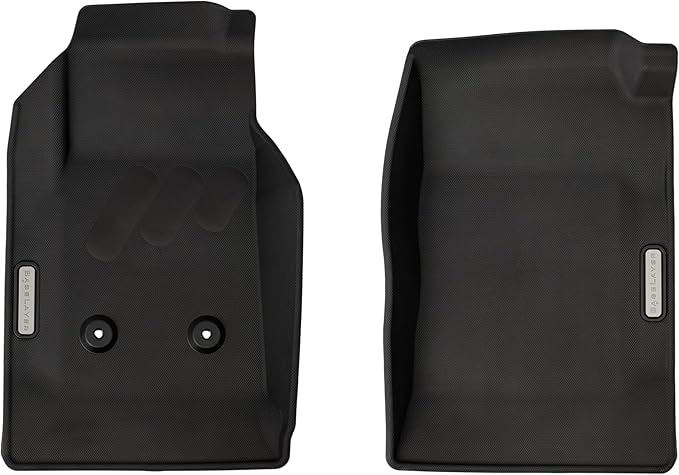 BaseLayer Elite Floor Mats for Chevy Colorado/GMC Canyon (2015-2022) Crew Cab & Extended Cab – Made in USA – Precision Fit Heavy Duty All-Weather Mats – Front (Gray Logo)