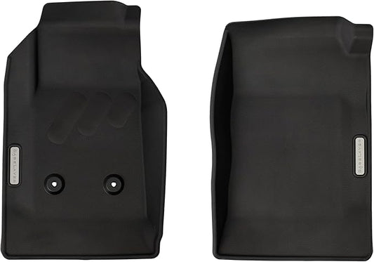 BaseLayer Elite Floor Mats for Chevy Colorado/GMC Canyon (2015-2022) Crew Cab & Extended Cab – Made in USA – Precision Fit Heavy Duty All-Weather Mats – Front (Gray Logo)