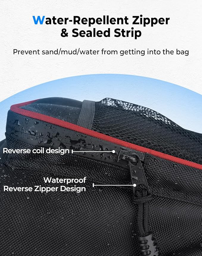 KEMIMOTO Center Storage Bag Compatible with Polaris RZR XP 1000 Turbo S 900 570 800 2014-2021 2022 2023 Accessories UTV Storage Bag 1680D High-Density with Multiple Pockets and Easy Install Red