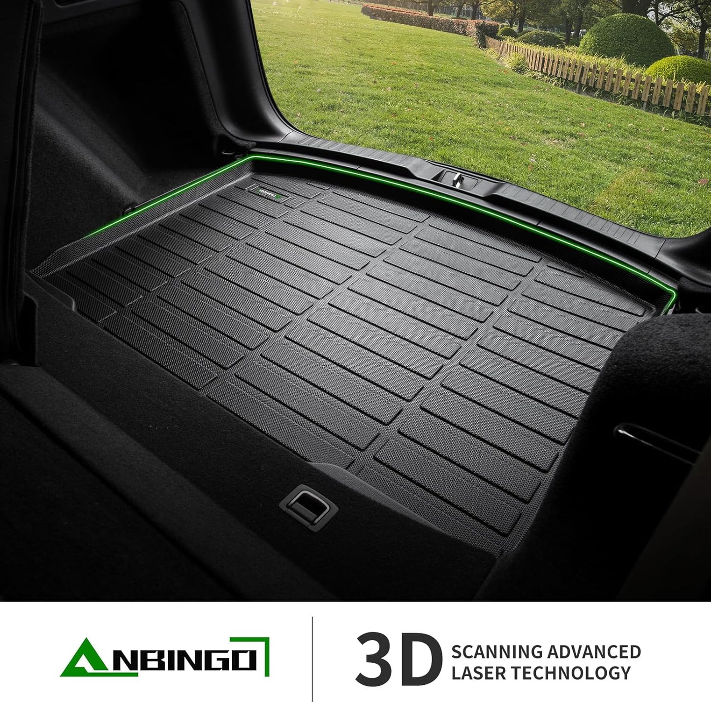 ANBINGO® Floor Mats & Cargo Liner for 2023-2026 Honda CRV (Hybrid) for CR-V Sport | Sport-L | Sport Touring, All Weather Protection TPE Automotive Floor Liners, (Cargo Tray in Highest Position)