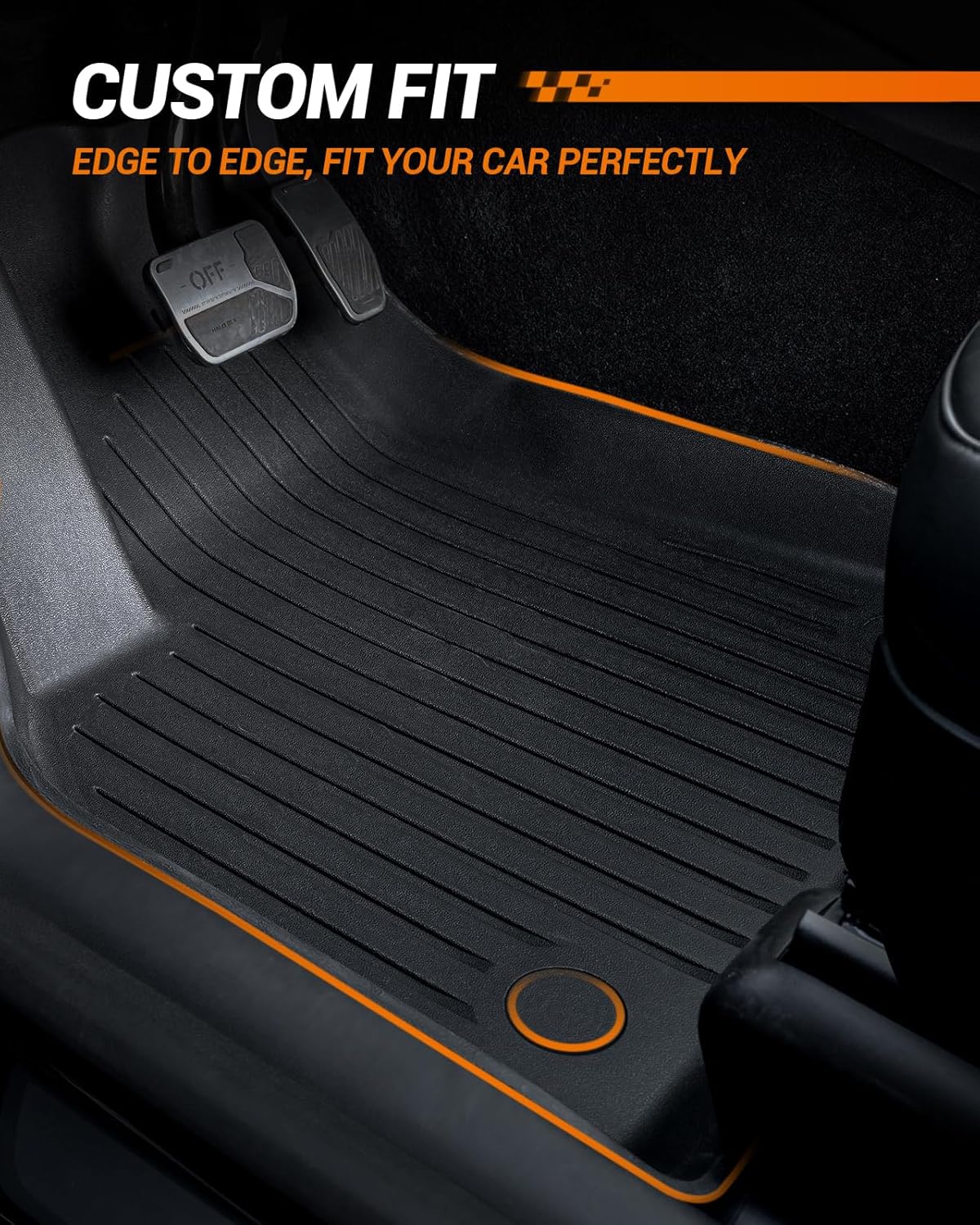 2024 2025 Tesla Model 3 Floor Mats All Weather Full Set Made by SEALIGHT- Custom Fit for Model 3 Highland, Premium TPE Floor Liners, Waterproof, Anti-Slip & Easy to Clean Car Mats