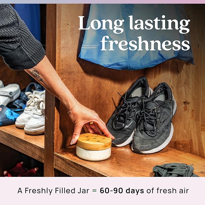 Azuna Air Freshener and Odor Eliminator for Strong Odor Gel Refill Pouch | Plant Powered & Long Lasting | For Pet, Smoke, Home and Bathroom | Last 60-90 Days | Lavender Aromatherapy | 24 oz