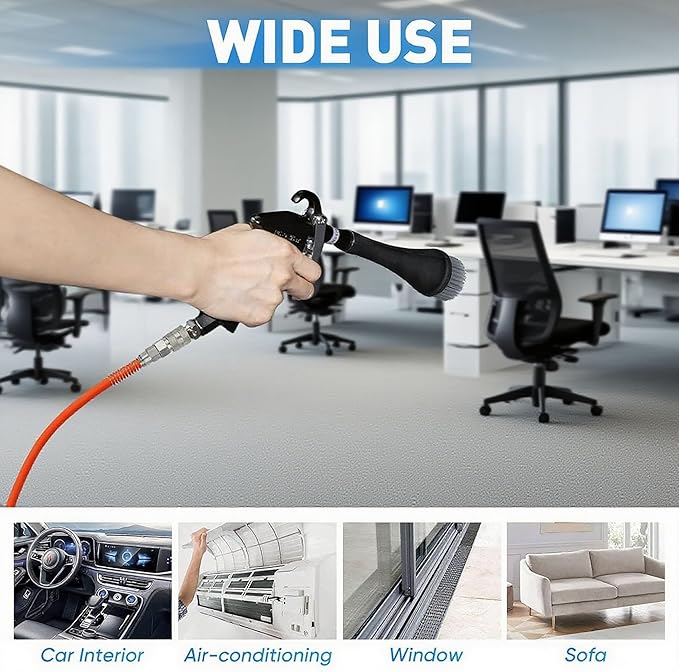 Detailing Car Cleaning Gun, High Pressure Air Blow Gun for Interior Dryer, Car Detailing Kit Interior Cleaner, Car Detailing Tools Quickly Blowing Out Dirt and Dust Working with Air Compressor