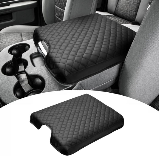 Shademax Center Console Cover for 2013-2018 Ram 1500 & 2013-2024 Ram 2500/3500/1500 Classic Accessories Armrest Cover Cushion Pad for Jump Seat Console Leather Armrest Seat Box Console Lid Protector