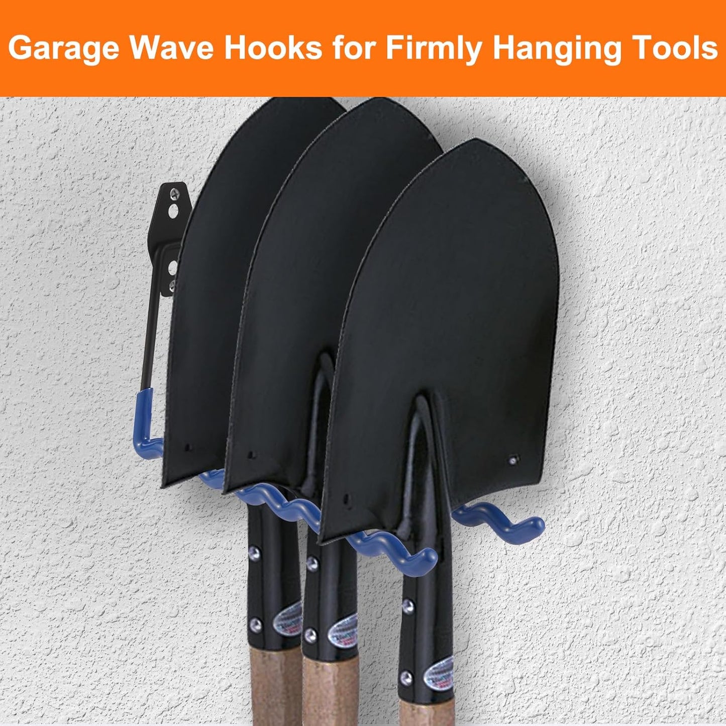 Wall Mounted Garage Hooks Tool Organizer, 10 Inch Garage Storage Hook Heavy Duty Utility Wall Hangers Blue for Ladders, Hose, Garden Tools, Set of 4