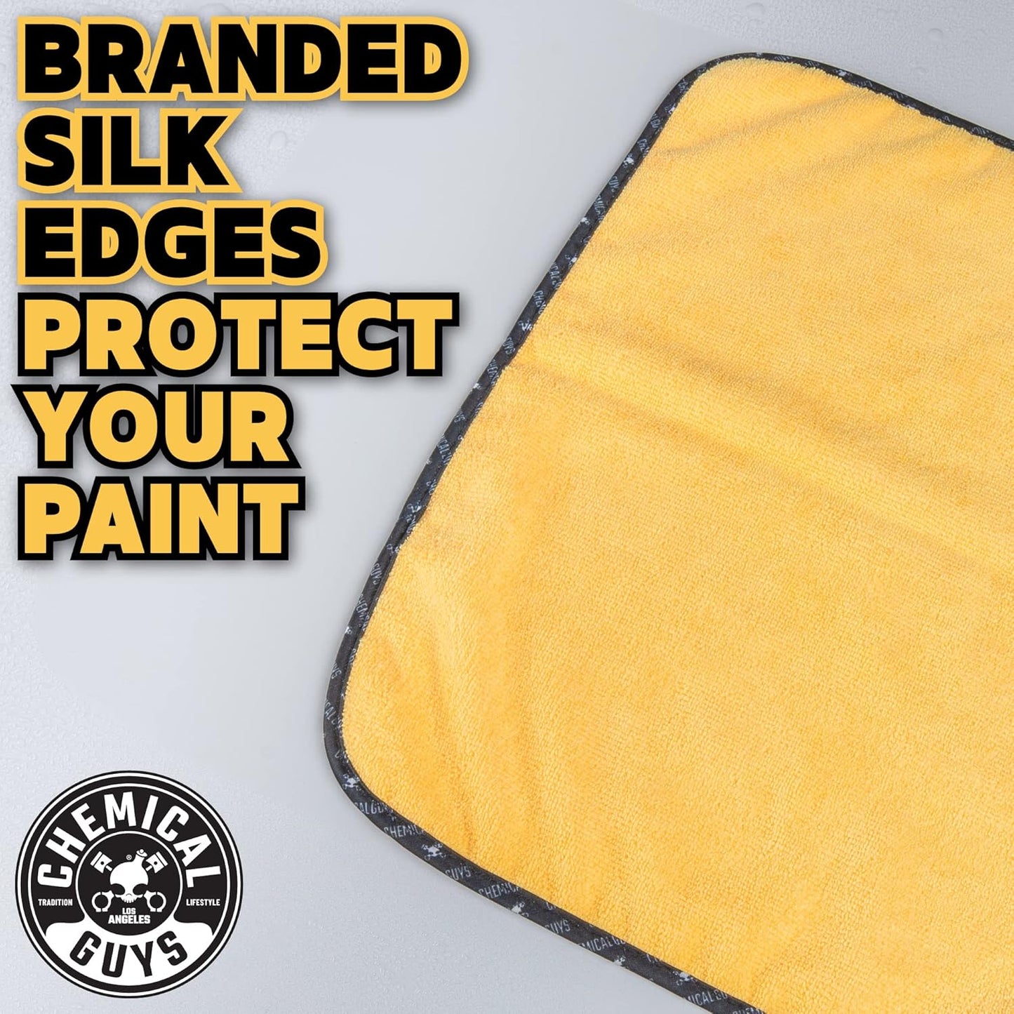 Chemical Guys ‎MIC721 Miracle Dryer Microfiber Drying Towel, (Great for Cars, Trucks, SUVs, RVs, Motorcycles & More), Yellow (36" x 25")