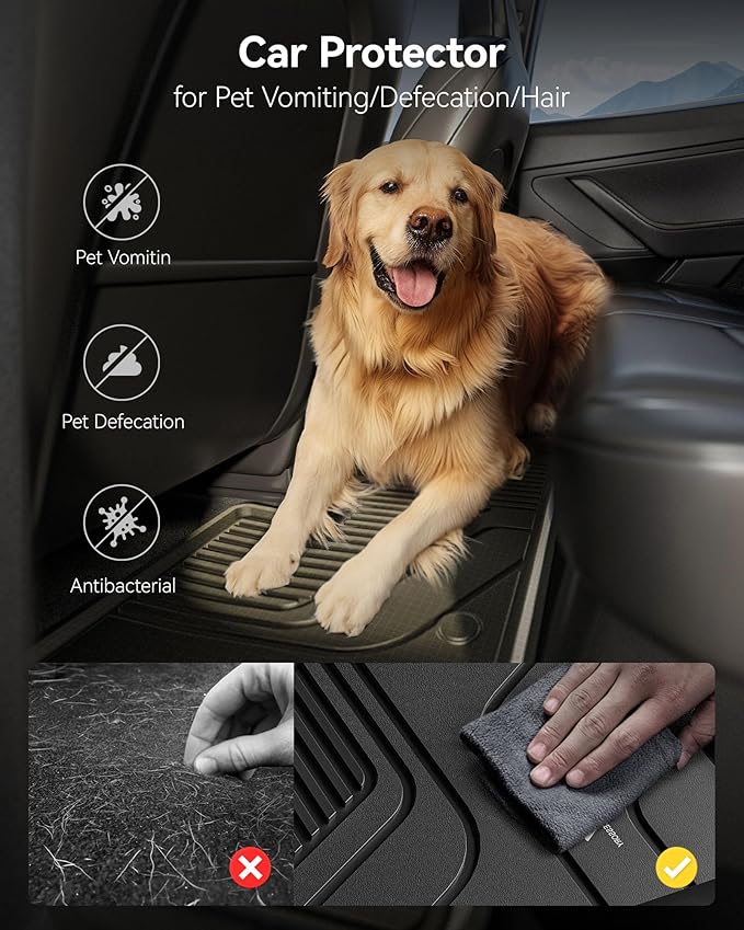 3W Floor Mats for Toyota Sienna 2021-2026 (Only for 7 Seat & Not Fit 25-26 Platinum Edition), TPE All Weather Custom Fit Floor Liner for Sienna XLE/XSE/Limited/Woodland Edition 1st, 2nd and 3rd Row