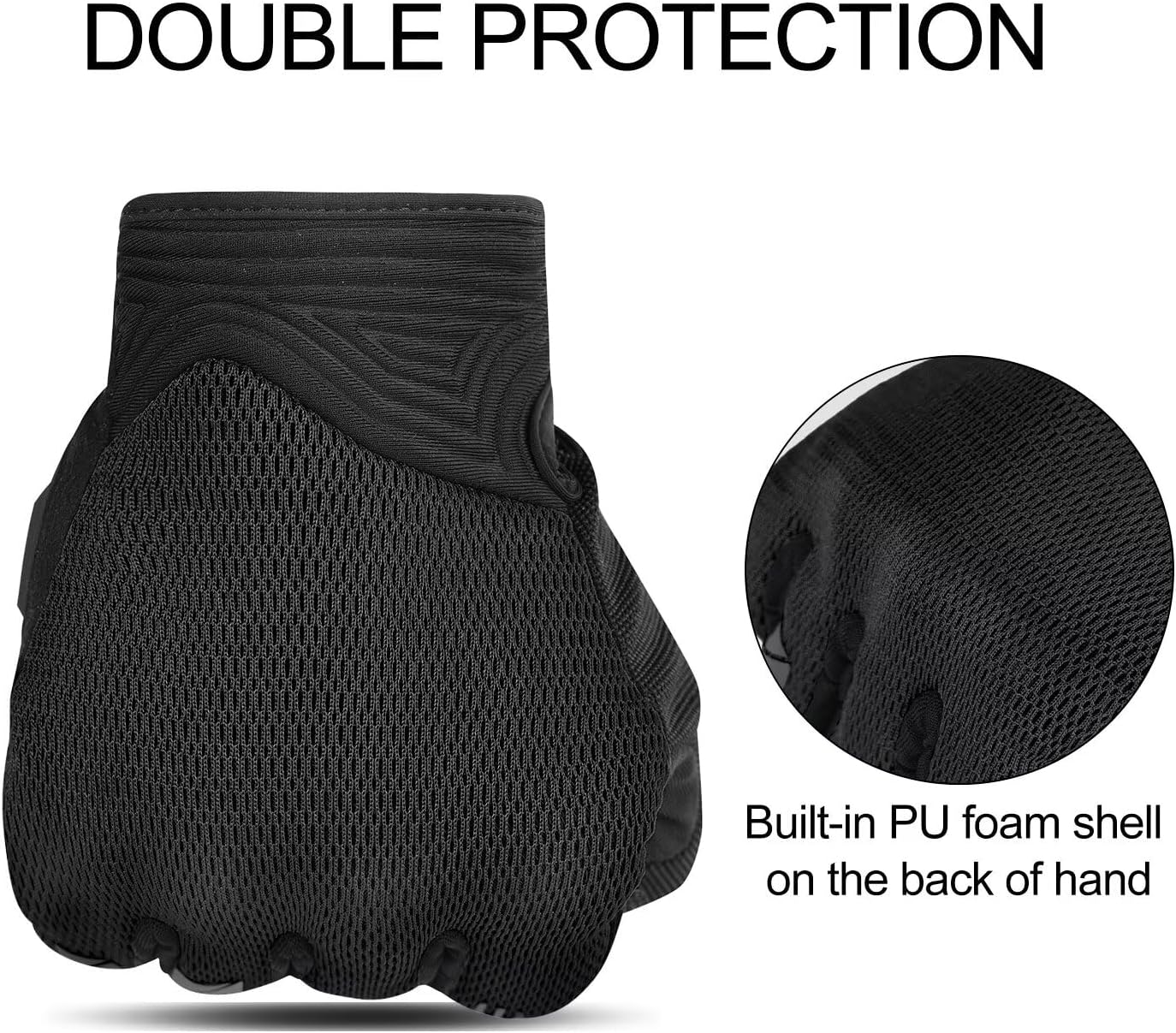 INBIKE Breathable Mesh Motorcycle Gloves for Men/Women, Shell Protection, Reflective, TPR Palm Sliders, Touchscreen Motorbike Gloves for ATV BMX MTB Riding