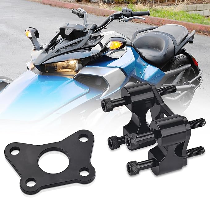 Handlebar Riser for Can Am Spyder, Aluminum Handle Bar Riser Extension Kit For Can-Am Spyder RT RTs 2020-Newer, Compatible with Spyder F3 F3s Adjust 1 1/8" Backward 1 3/8" Upward