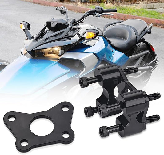 Handlebar Riser for Can Am Spyder, Aluminum Handle Bar Riser Extension Kit For Can-Am Spyder RT RTs 2020-Newer, Compatible with Spyder F3 F3s Adjust 1 1/8" Backward 1 3/8" Upward