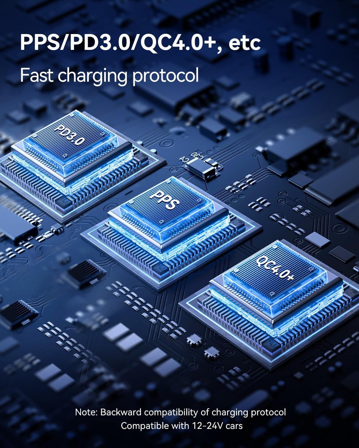 70W USB C Car Charger, Rocoren 4-Port PD Super Fast Charging Type C Car Charger for Multiple Devices, Cigarette Lighter Adapter, USBC Phone Adapter for 17 iPhone 16/16e/15 Pro Max, Samsung S25, Piexl