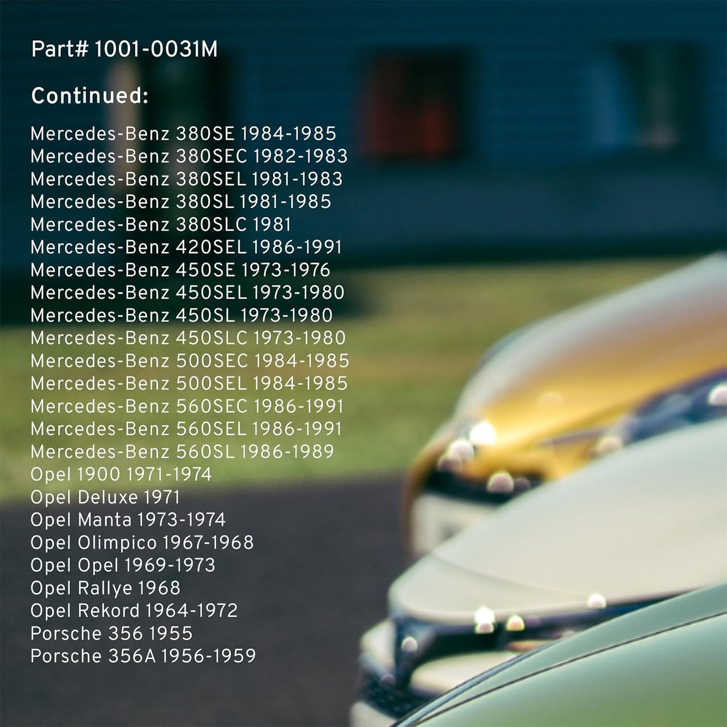 Premium Semi-Metallic Front Brake Pads (1001-0031M) Compatible with 1955-2004 Alfa Romeo/Audi/BMW/Maserati/Mercedes-Benz/Porsche/Volkswagen (280SE/280SEL/280SL/300CD/300D & More)