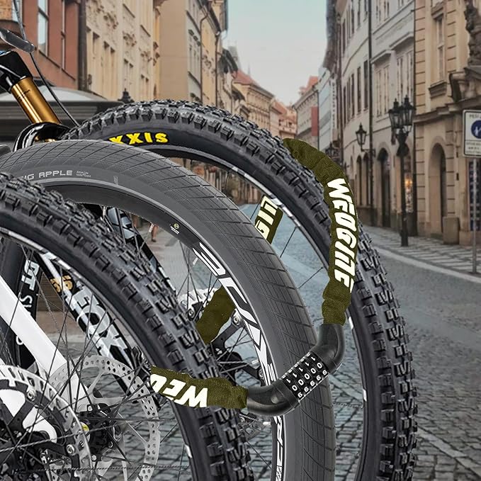 Bike Lock with Numbers and high Security Level, Bike Chain Lock, Bicycle Locks, 5 Digit Combination Lock for Bike, Bicycle, Scooter, Motorcycle, Door, Gate, Fence
