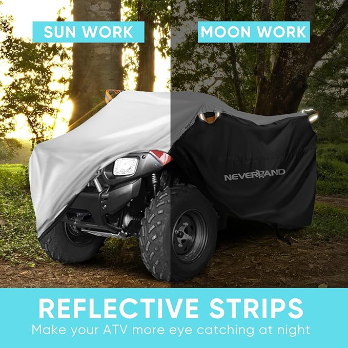 NEVERLAND ATV Cover Waterproof Heavy Duty XXXL Universal Quad Cover Outdoor Storage Cover 4 Wheeler Rain Cover All Weather for Polaris Sportsman Yamaha Honda Kawasaki Quad Bike