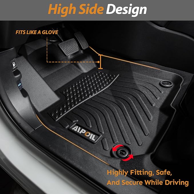 AIPOIL® Floor Mats & Cargo Liner Set for 2020-2025 2026 Nissan Sentra All Weather Protection TPE Anti-Slip Automotive Full Set Custom Car Mats Accessories - Black