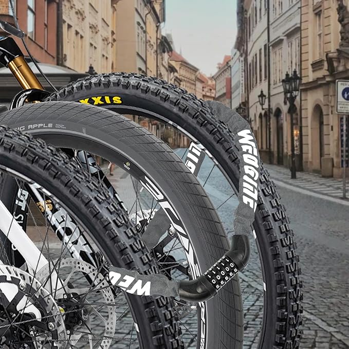 Bike Lock with Numbers and high Security Level, Bike Chain Lock, Bicycle Locks, 5 Digit Combination Lock for Bike, Bicycle, Scooter, Motorcycle, Door, Gate, Fence