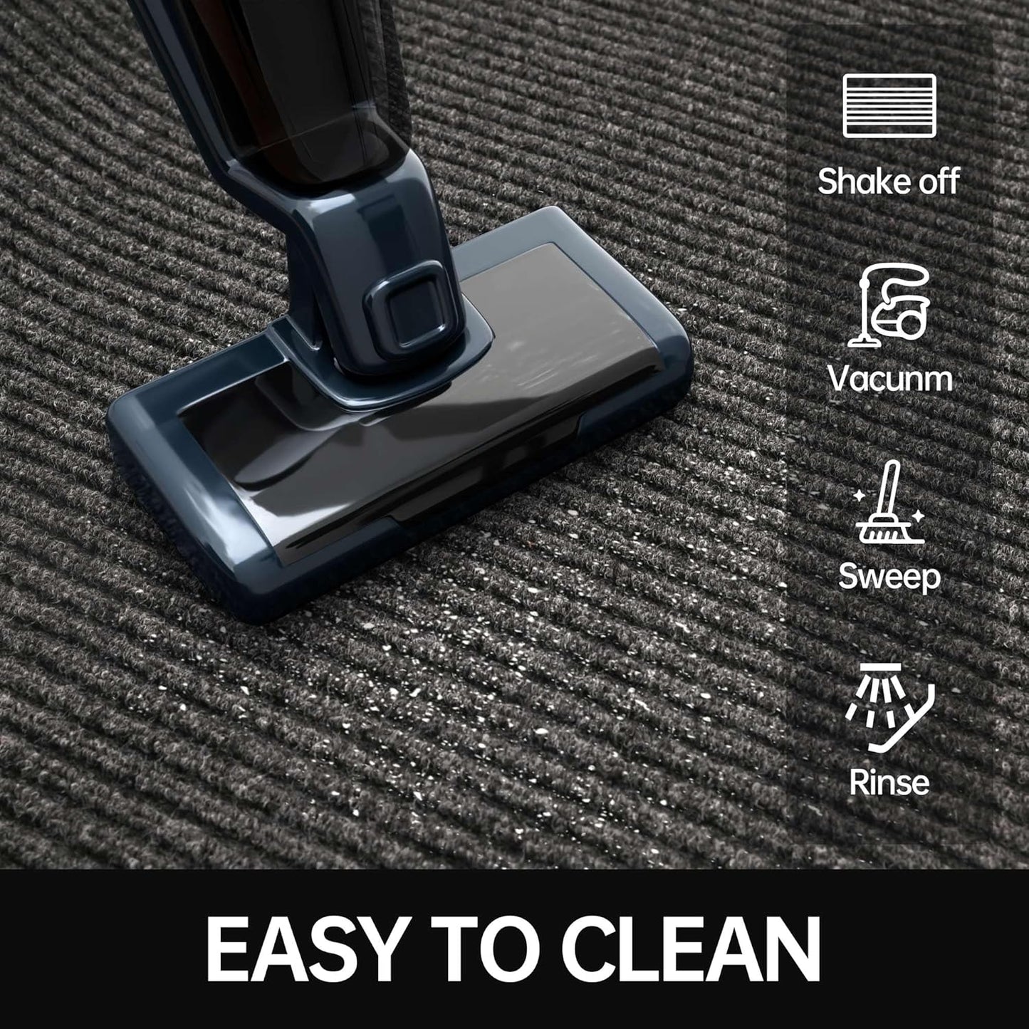 Front Door Mat, 3' x 6' Heavy Duty Indoor Outdoor Door Mat for Entryway, Commercial Door Mats Entrance, Low Profile Welcome Mats Non-Slip, Durable Rubber Backing Entry Mat for Patio, Home