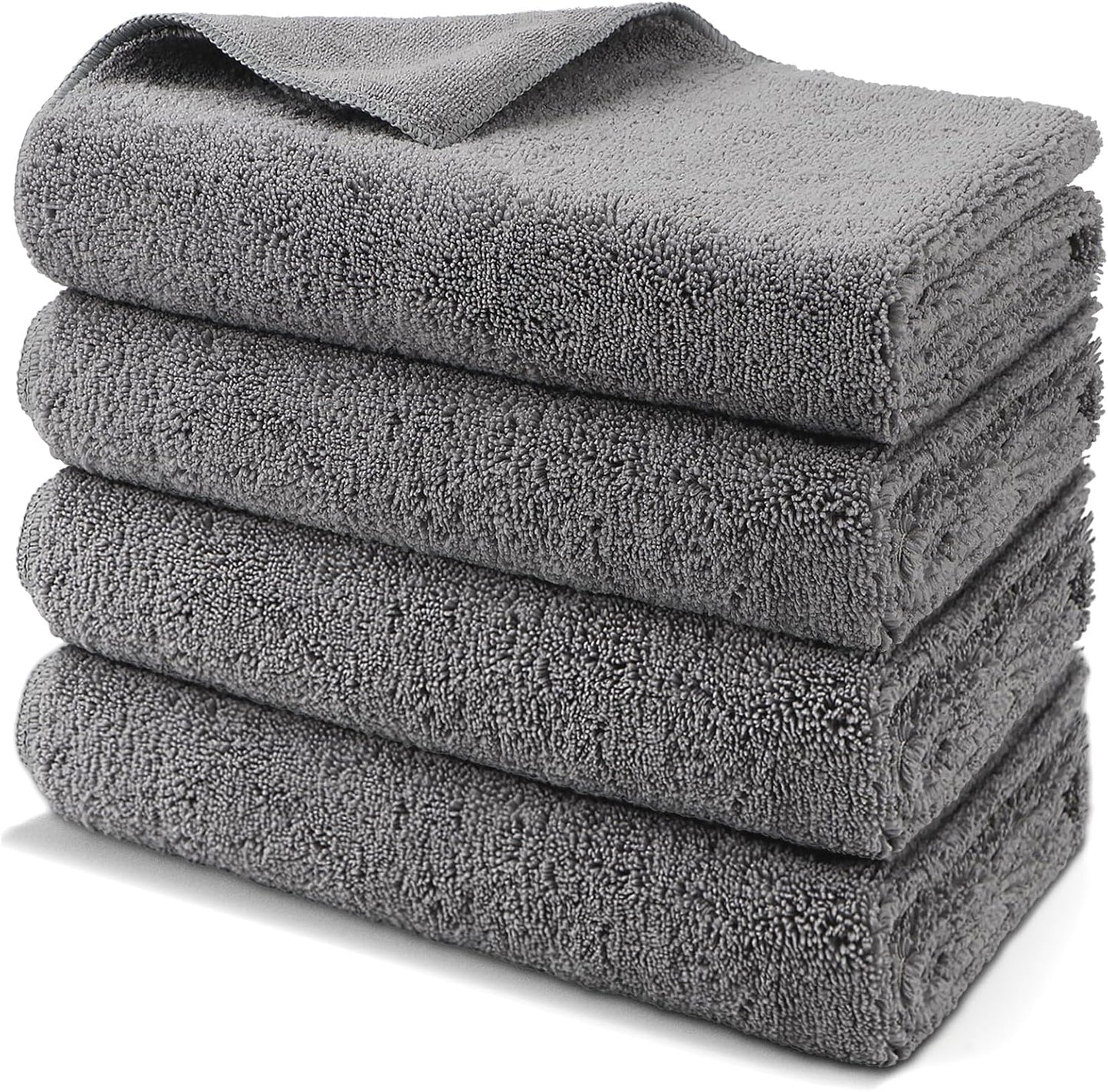 HOMEXCEL Professional Large Microfiber Car Drying Towels 2 Pack, Lint Free, Scratch Free, Highly Absorbent Drying Towel for Cars, SUVs, RVs, Trucks, and Boats,31" x 24",Grey