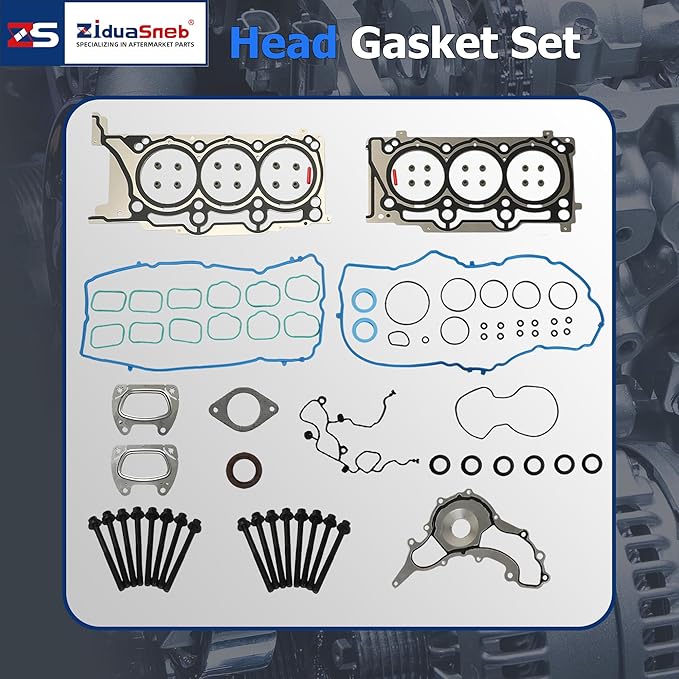3.6 Head Gasket Set w/Head Bolts Fit For Chrysler 200 300 Town&Country Dodge Jeep Grand Cherokee Wrangler Ram 1500 C/V Volkswagen 3.6L V6 DOHC 2011-2016 HS26541PT HS54880 HGS1169 ES72467