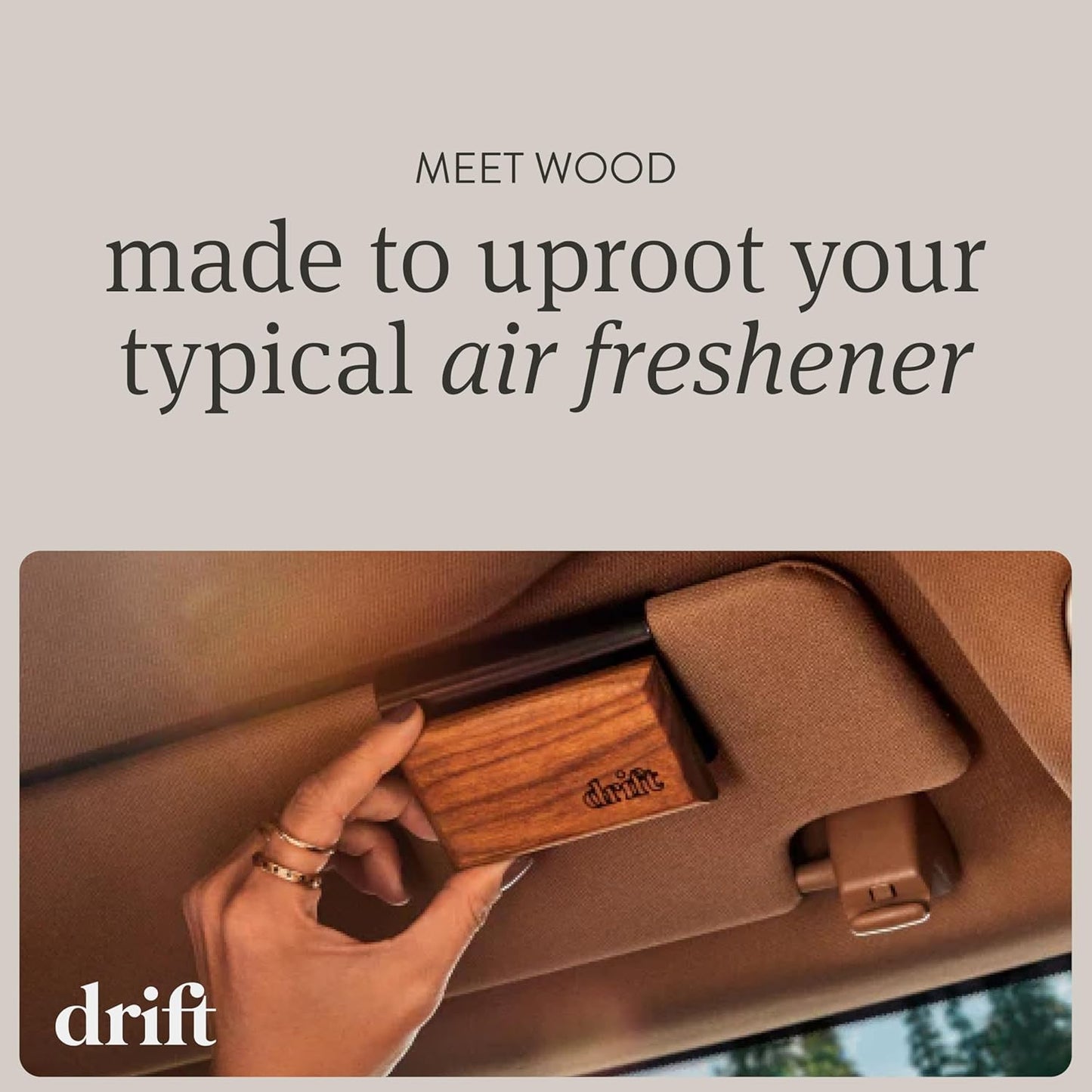 Drift Car Air Freshener - Wood Fragrance - Automotive Odor Eliminator - Car Fresheners Long Lasting - Open Air Scent Refill - Pack of 3 - NO CLIP INCLUDED