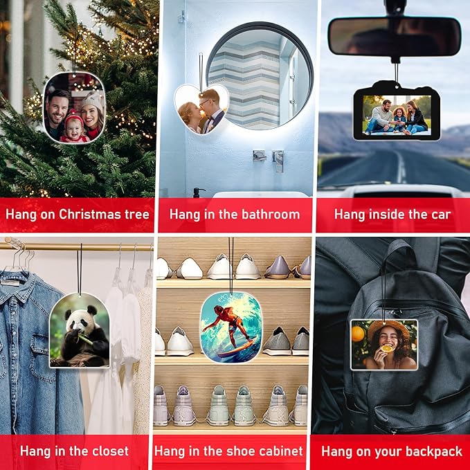 Customized Car Air Freshener Custom with Picture and Text Personalized Air Freshener for Car Valentine's Day Birthday Christmas Gift