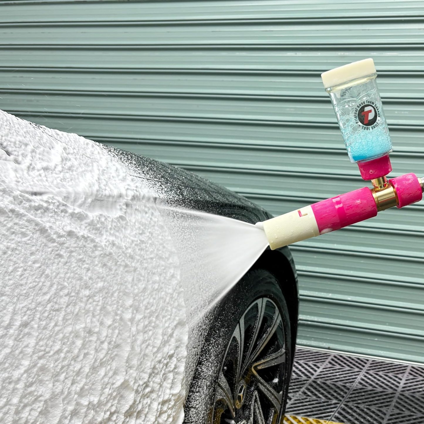 Tool Daily Foam Cannon for Pressure Washer, Original Soap Cannon for Car Washing, 5 Power Washer Spray Nozzles, 1/4 Inch Quick Connector