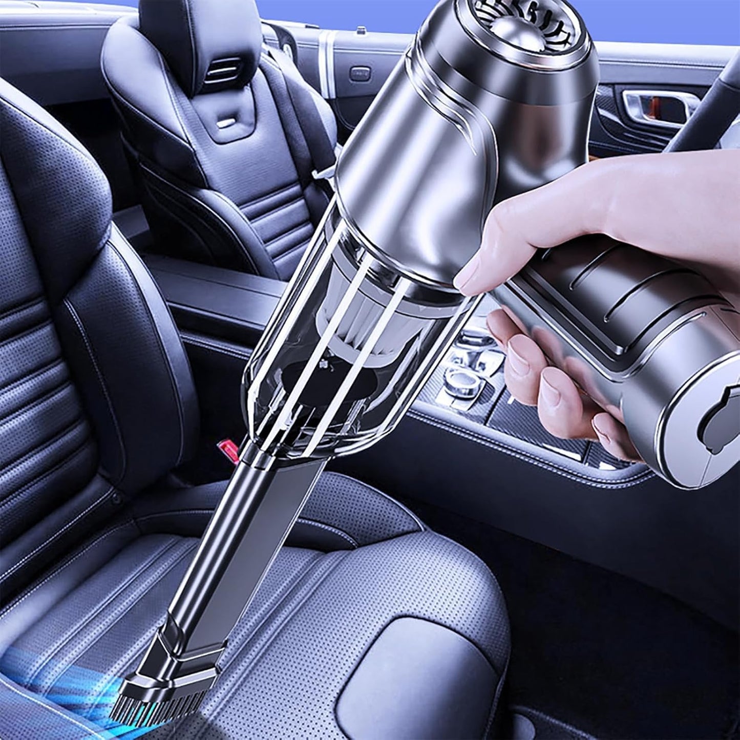 Itutn Car Vacuum/Blower,Itutn Wireless Handheld Car Vacuum Cleaner,Itutn 3 In 1 Vacuum 12000pa,Portable Mini Rechargeable Wireless Car Vacuum Cleaner (1pcs-gray)