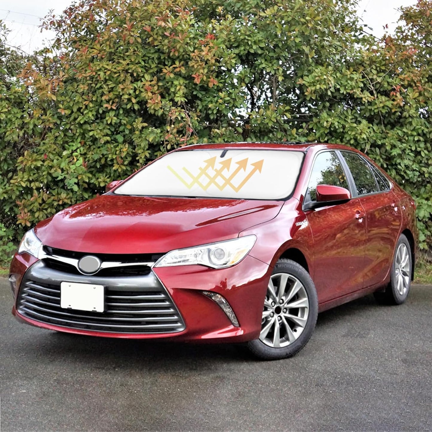 Sun Shade for Camry 2007-2017 Windshield Sunshades Cover Front Window Shields Custom Fit 2016 2015 Camry LE XLE Hybrid SE XSE Sedan Accessories Sun Visor Protector Blocks UV Rays & Heat Damage